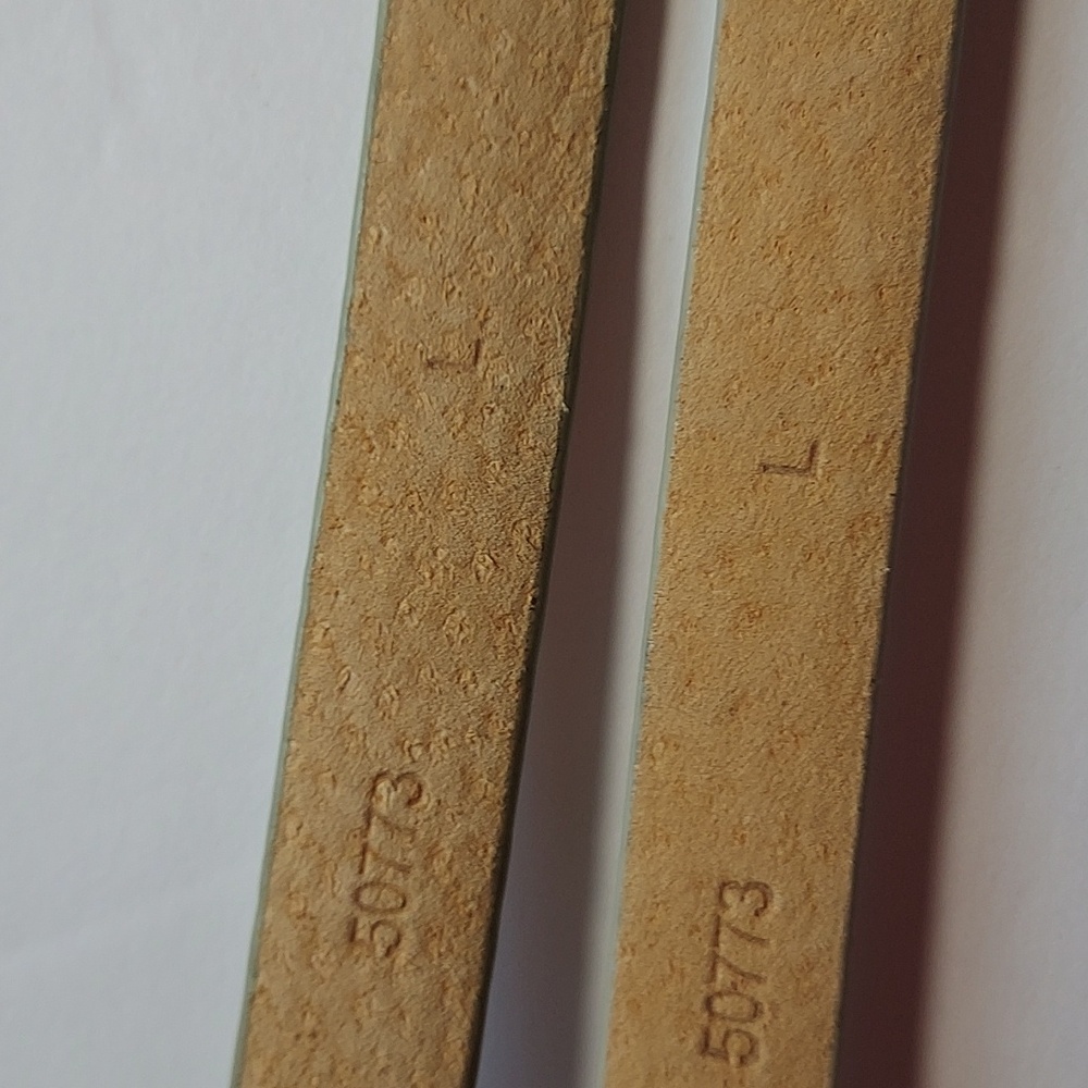 Metallic Belts Siver And Gold Set Of 2 skinny belts size L - Picture 3 of 8